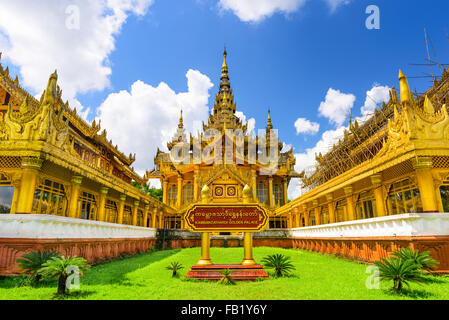Bago, Myanmar Kambawzathardi Golden Palace. Stockfoto