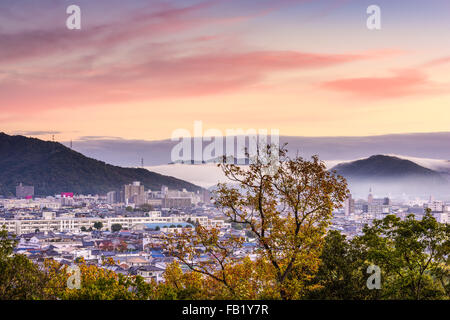 Himeji, Japan Morgen Stadtbild. Stockfoto