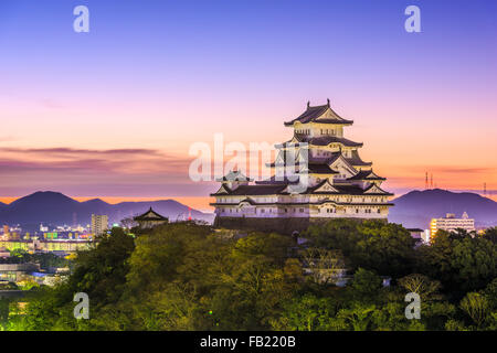 Himeji, Japan Morgendämmerung am Burg Himeji. Stockfoto