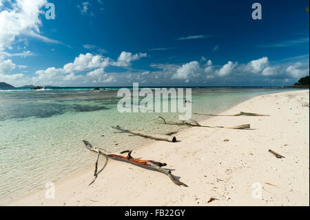 Schwere Strand Anse, La Digue, Seychellen Stockfoto