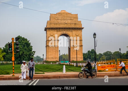 Das India Gate am Rajpath Boulevard in Neu-Delhi, Delhi, Indien. Stockfoto