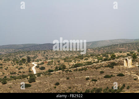 Tal in Israel-letom.vid in der Nähe der Siedlung Beit Guvrin. Stockfoto