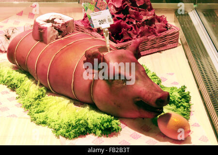 gekocht und serviert Schwein verkauft im Supermarkt Stockfoto