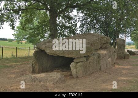 Nördlichen Dolmen oder "Grand Dolmen" 5,5 m Länge - 1,7 Withd. -1,5 m hohen 3000-2800 v. Chr. megalithischen Website Wéris - Durbuy Belgien Stockfoto