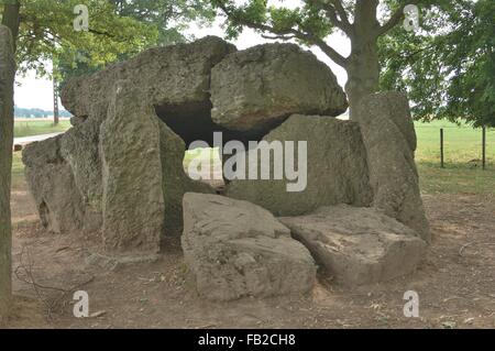 Nördlichen Dolmen oder "Grand Dolmen" 5,5 m Länge - 1,7 Withd. -1,5 m hohen 3000-2800 v. Chr. megalithischen Website Wéris - Durbuy Belgien Stockfoto