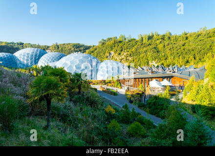 Am Nachmittag Eden Project in Cornwall Stockfoto