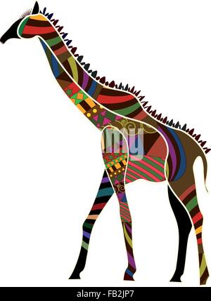 Tiere; Afrikas; Giraffe; Safari; Säugetier; hoch; entdeckt; Natur; Baum; Wildtiere; Wild; Abbildung; Land; nationalen; tropische; Stock Vektor