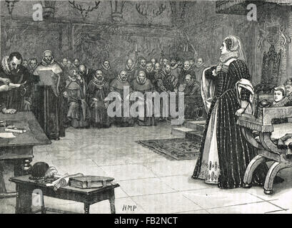 Testversion Mary Queen of Scots Fotheringay 1586 Stockfoto