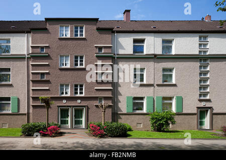 Essen-Altendorf, Hirtsiefer-Wohnsiedlung Wohnsiedlung Ser 1920er Jahre der Hirtsiefer Straße Stockfoto