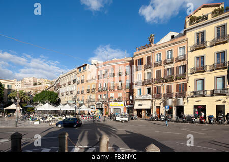 Cagliari, Piazza Yenne Stockfoto