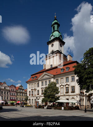 Jelena Gora Hirschberg, Marktplatz, Rathaus Stockfoto