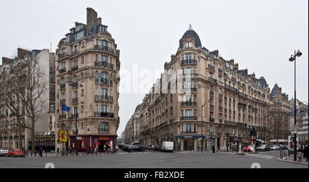 Paris, 15. Arrondissement, Typische Pariser Hausgemeinschaften Stockfoto