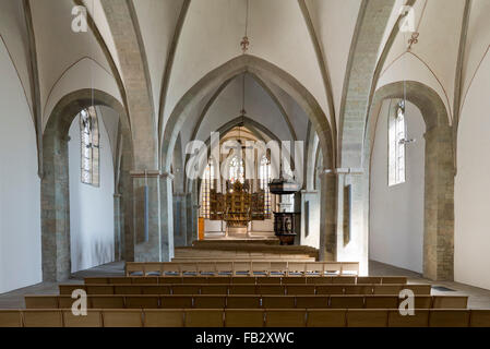 Schwerte, Kirche St. Viktor, Innenbereich Nach Osten Stockfoto