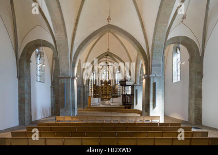 Schwerte, Kirche St. Viktor, Innenbereich Nach Osten Stockfoto