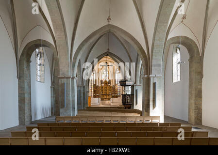 Schwerte, Kirche St. Viktor, Innenbereich Nach Osten Stockfoto