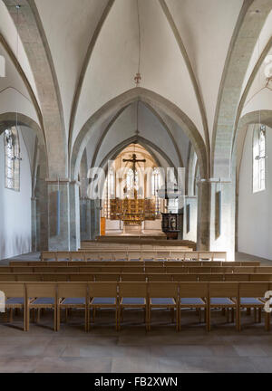 Schwerte, Kirche St. Viktor, Innenbereich Nach Osten Stockfoto