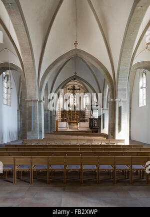 Schwerte, Kirche St. Viktor, Innenbereich Nach Osten Stockfoto