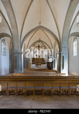 Schwerte, Kirche St. Viktor, Innenbereich Nach Osten Stockfoto