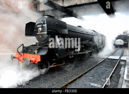 Die Flying Scotsman Dampflok abgebildet auf der East Lancs Railway in Bolton nach 10 Jahren Restaurierung. Stockfoto