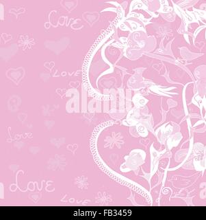 Liebe und Blumen Hintergrund Stock Vektor
