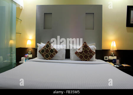 Interieur eines Hotelzimmers in Chennai, Indien Stockfoto