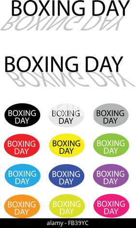 Boxing Day Einkaufs Banner Start Weihnachtsgeschäft. Stock Vektor