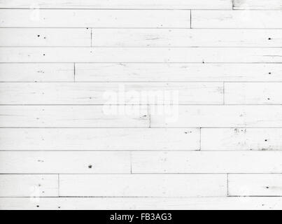 Weiße Holzwand, detaillierte Hintergrundtextur Foto Stockfoto