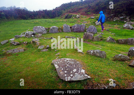 DROMBEG Steinkreis der Druiden Altar Megalith-Monument in der Nähe von Glandore West Cork Irland Stockfoto