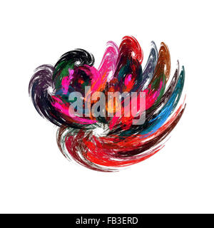 digitalen Fraktale auf weißem Hintergrund Stockfoto