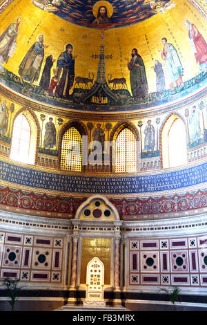 Die Apsis in Saint John Lateran Kirche in Rom. Stockfoto