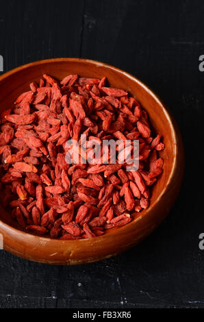 Getrocknete Goji-Beeren, schoss mit einem Makro-Objektiv Stockfoto