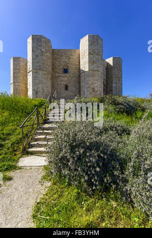 Castel del Monte, Apulien, Italien, Friedrich II., UNESCO-Weltkulturerbe Stockfoto