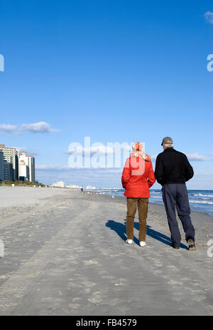 Kaukasischen Paare, Myrtle Beach SC USA Stockfoto