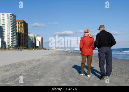 Kaukasischen Paare, Myrtle Beach SC USA Stockfoto