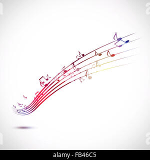 Multicolor Partei Musiknoten für Flyer und Poster Night club Stockfoto