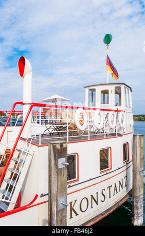 Motorschiff "Konstanz", Hafen, Konstanz, Bodensee, Baden-Württemberg, Deutschland Stockfoto