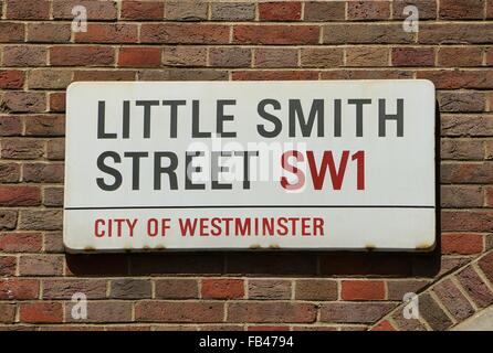 Kleine Smith Street in der City von London England GB UK 2015 Stockfoto