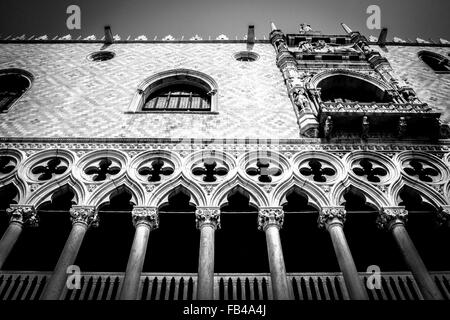 Weicht der Palast in schwarz / weiß-Venedig-Italien Stockfoto