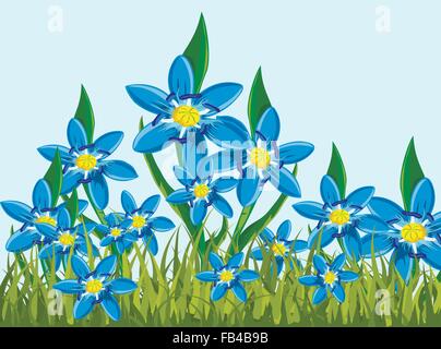 Außenillustration s Scilla bifolia Stock Vektor