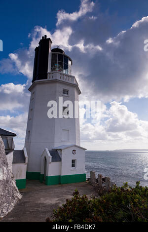 St. Anthony Head Lighthouse, Roseland Halbinsel, Cornwall, Süd-West, UK Stockfoto