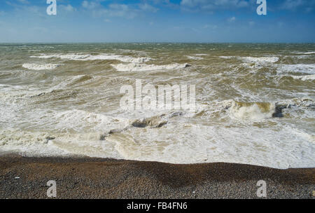 Meer und Strand Ansicht Stockfoto