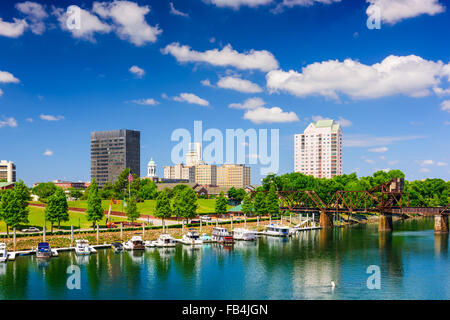 Augusta, Georgia, USA am Savannah River. Stockfoto