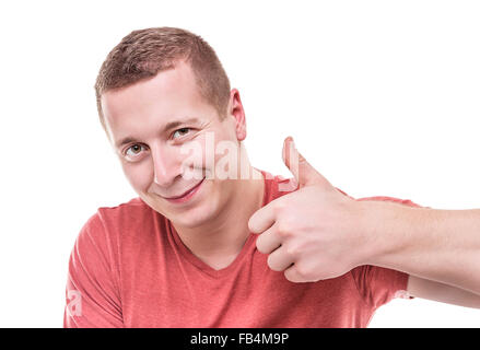 Man zeigt "OK". Stockfoto