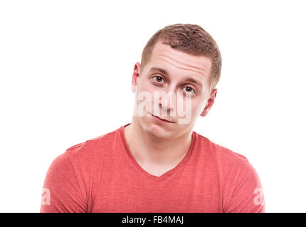 Mann sucht gleichgültig. Stockfoto