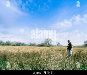 SAN ANTONIO, TX. – 05 Januar: Jeff Kent posiert für ein Porträt auf seiner Ranch in San Antonio, Texas am 5. Januar 2003. Stockfoto