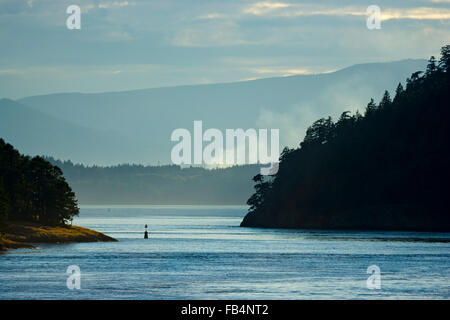 Zwischen der Gulf Islands aus Vancouver Island, British Columbia, Kanada Stockfoto