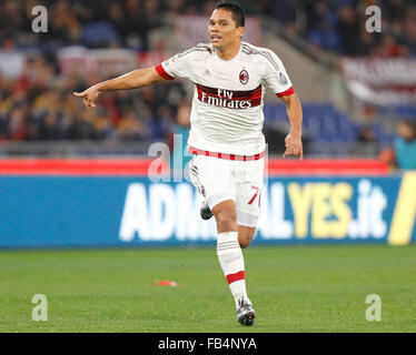 Stadion Olimpico, Rom, Italien. 9. Januar 2016. Serie A-Fußball-Liga. AS Rom gegen AC Mailand. Bacca (Mailand) © Aktion Plus Sport/Alamy Live-Nachrichten Stockfoto