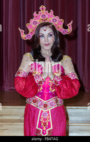 Priscilla Presley bei dem Fototermin für "Aladdin" im Milton Keynes Theatre am 18. November 2015 in Milton Keynes Stockfoto