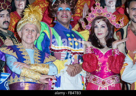 Priscilla Presley bei dem Fototermin für "Aladdin" im Milton Keynes Theatre am 18. November 2015 in Milton Keynes Stockfoto