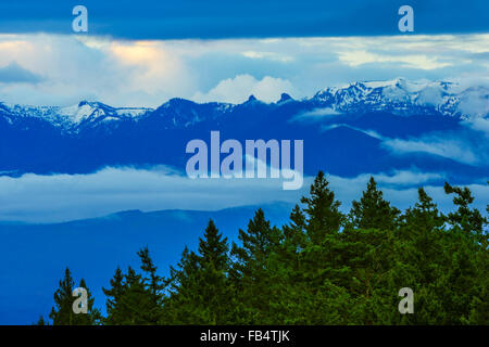 Olympisches Angebot gesehen Fron Vancouver Island Stockfoto